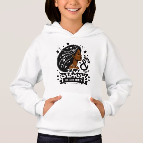 Happy Black History Month African Map Graphic Hoodie