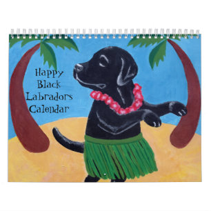 Happy Black Labradors Calendar 2018 B