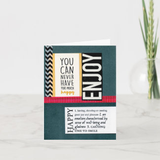 Happy (blank) folded card 4"x5.6"