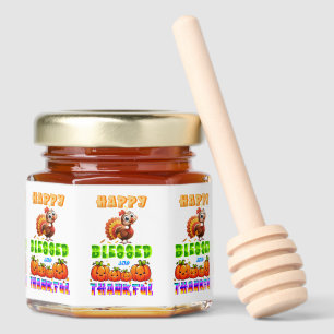 Happy Blessed And Thankful Honey Jar Favors