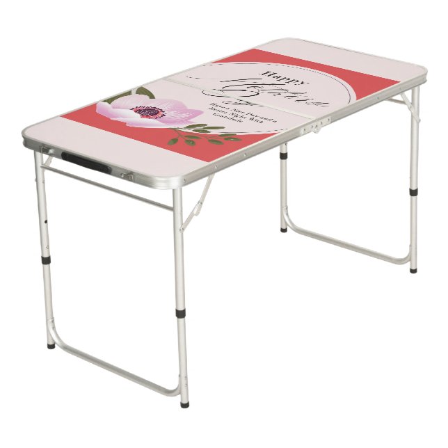 Happy Blessed Mother's Day Pong Table (Angled)