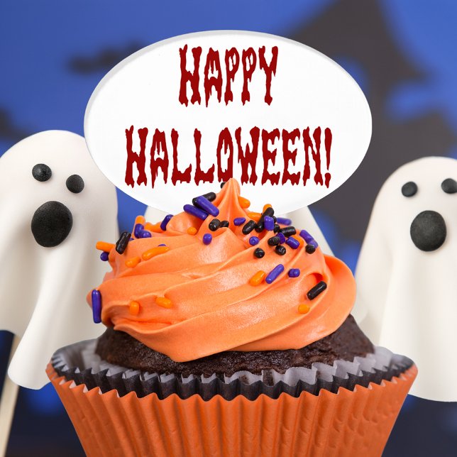 Happy Bloody Halloween Text Cake Topper (Happy Bloody Halloween Text Cake Topper)