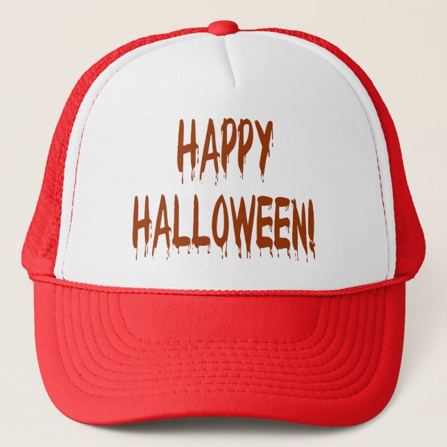 Happy Bloody Halloween Trucker Hat (Front)