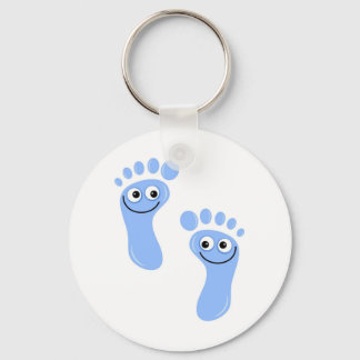 Happy Blue Feet Keychain