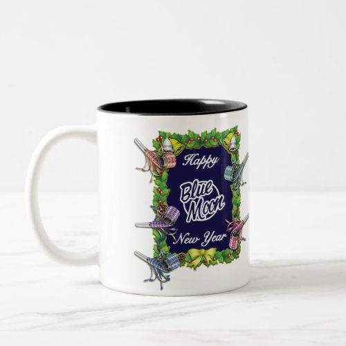 Happy Blue Moon New Year Two_Tone Coffee Mug