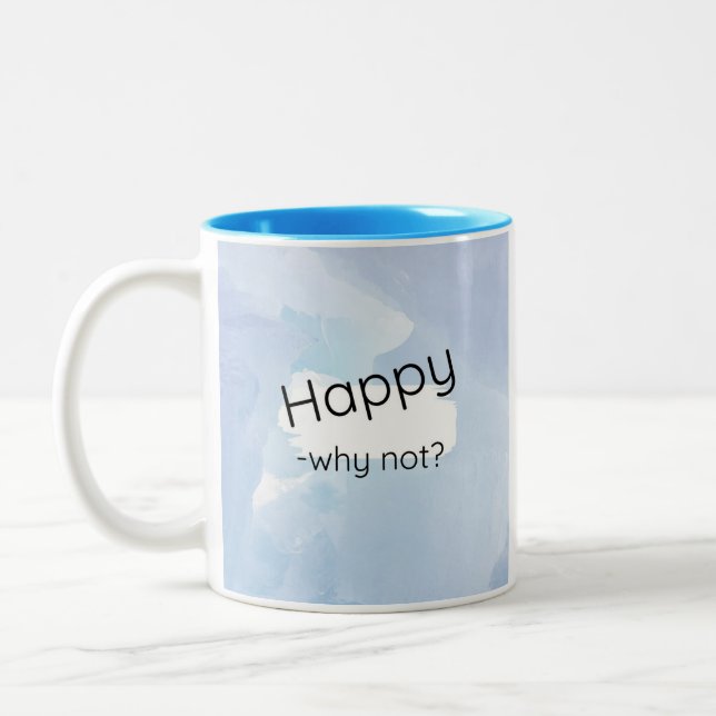 Happy blue mug (Left)