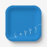 Happy Blue Party Plate