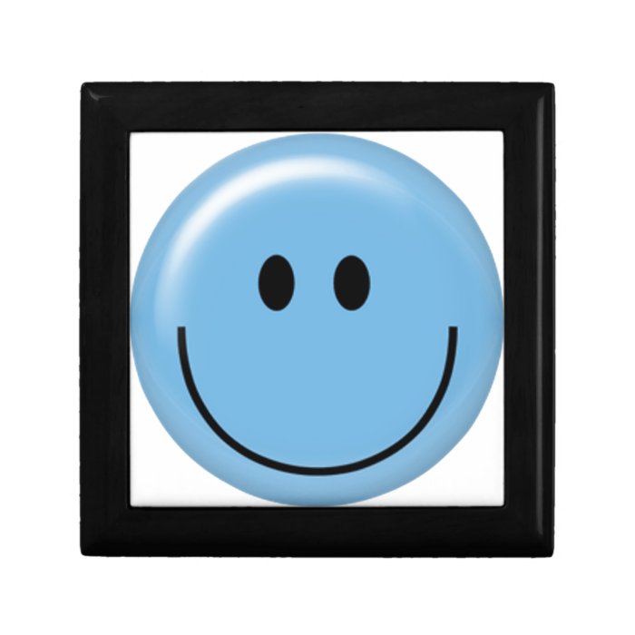 Happy blue smiley face jewelry box