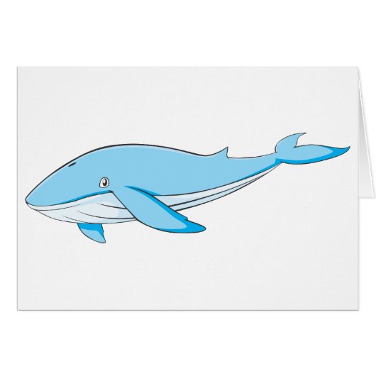 Happy Blue Whale Cards (Front Horizontal)