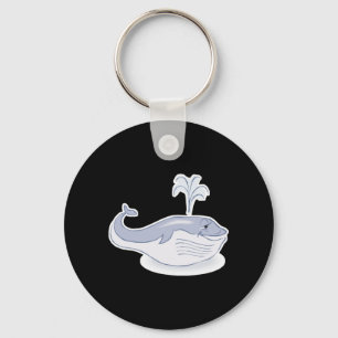 happy blue whale keychain