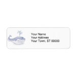 happy blue whale label