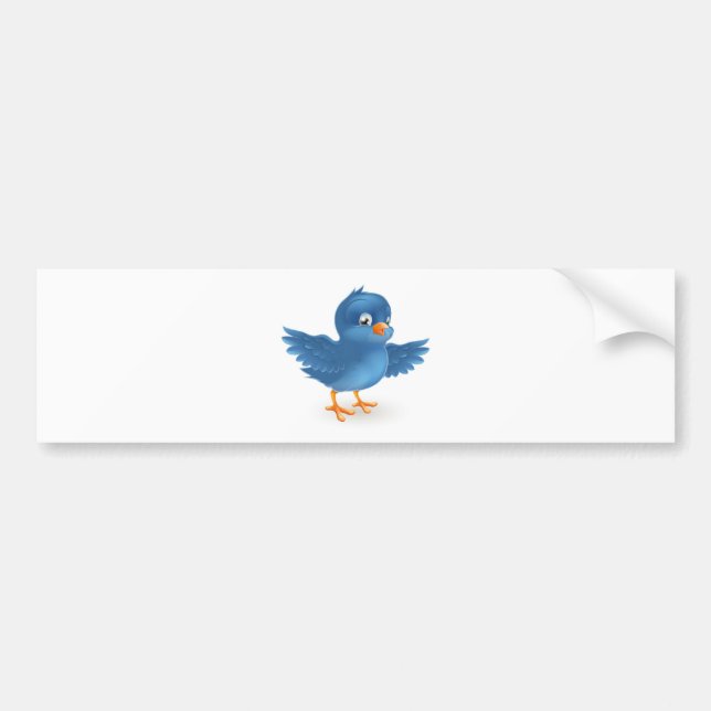 Happy bluebird bumper sticker (Front)