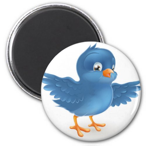 Happy bluebird magnet