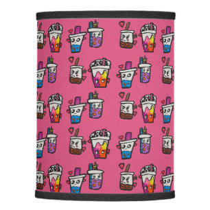Happy Boba Tea Bubble Teas Bobas Kawaii            Lamp Shade