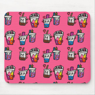 Happy Boba Tea Bubble Teas Bobas Kawaii            Mouse Pad