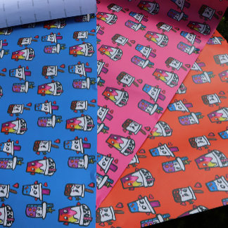 Happy Boba Tea Bubble Teas Bobas Kawaii Wrapping Paper Sheets