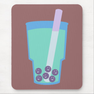 Happy Boba Tea Bubbles Mouse Pad
