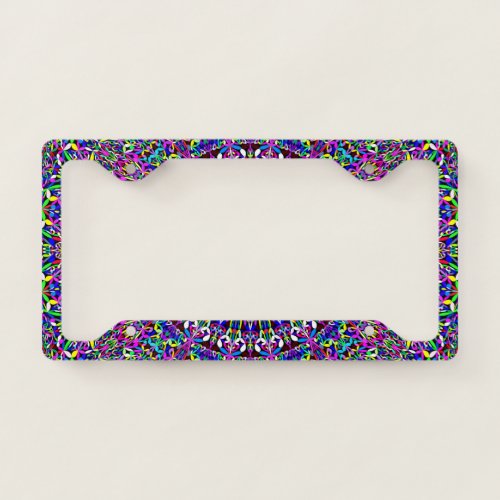 Happy Bohemian Jungle Mandala License Plate Frame