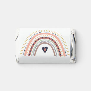 Happy Boho Rainbow Modern Minimal Birthday Party Hershey's Miniatures