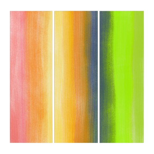 Happy Bold Bright Original Abstract Color Trip V5 Triptych