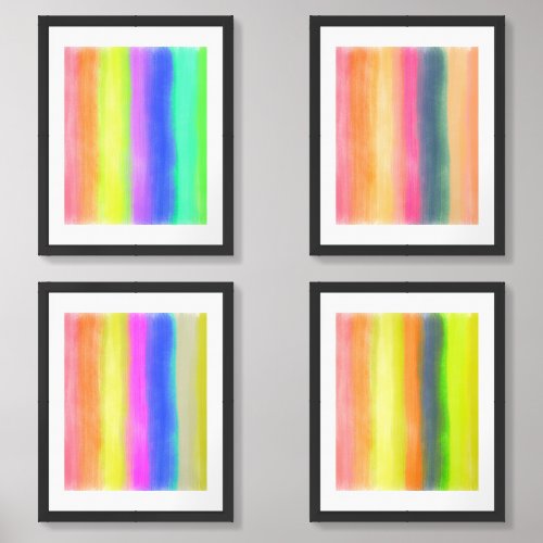 Happy Bold Original Abstract Color Trip Wall Art Sets