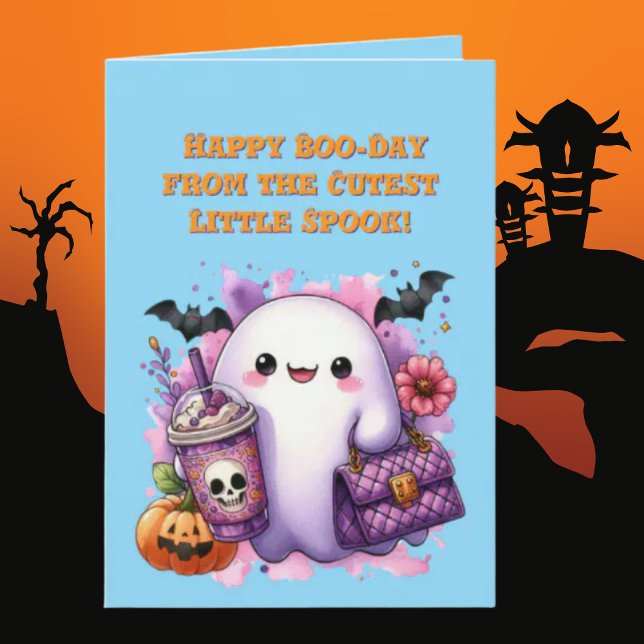 Happy Boo Day Cute Ghost photo Halloween cards (Creator Uploaded)