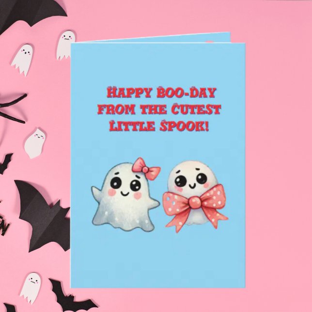 Happy Boo Day Cute Ghost photo Halloween cards (Creator Uploaded)