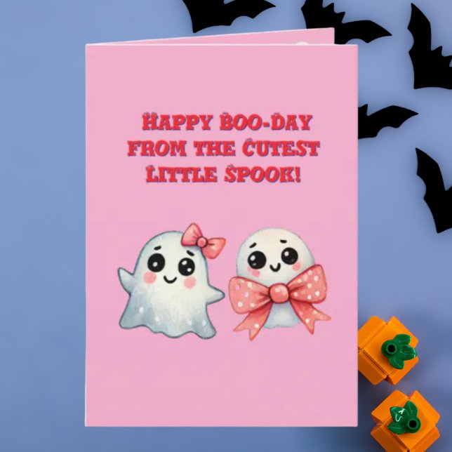 Happy Boo Day Cute Ghost photo Halloween cards (Creator Uploaded)