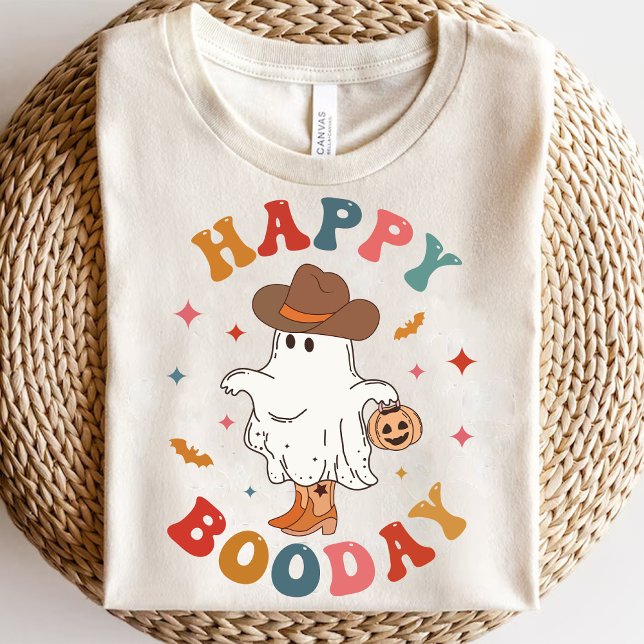 Happy Boo Day Funny Groovy Cowgirl Halloween T-Shirt (Happy Boo Day Funny Groovy Cowgirl Halloween T-Shirt)