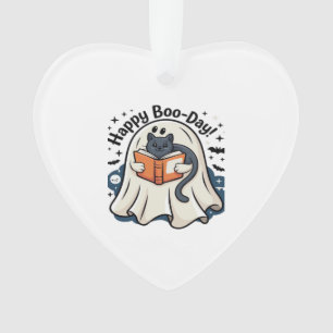 Happy Boo-Day Ghost Cat PNG - Spooky Cute Oversize Ornament