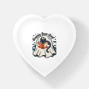 Happy Boo-Day Ghost Cat PNG - Spooky Cute Oversize Paperweight