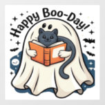 Happy Boo-Day Ghost Cat PNG - Spooky Cute Oversize Wall Decal