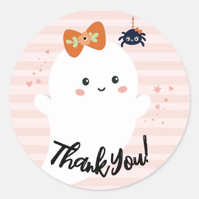 Happy BOO Day Halloween Birthday Classic Round Sticker (Front)