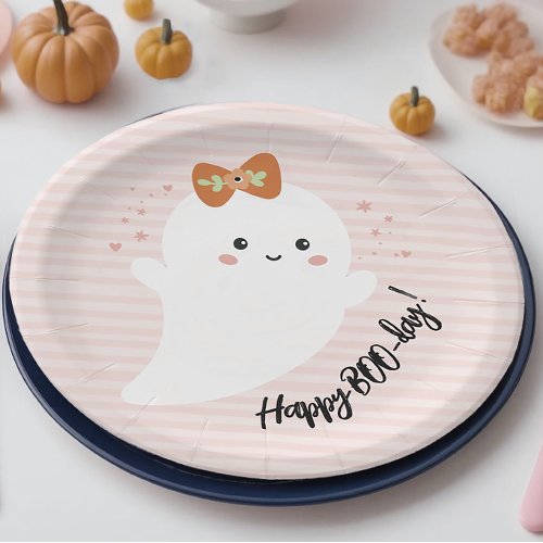 Happy BOO Day Halloween Birthday Paper Plates