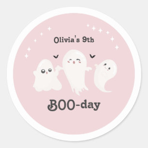 Happy Boo Day Spooky BOO Day Celebration Classic Round Sticker