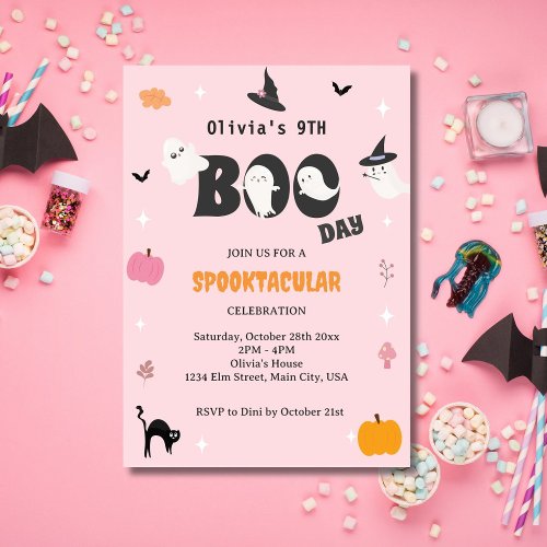 Happy Boo Day  Spooky BOO Day Celebration Invitation