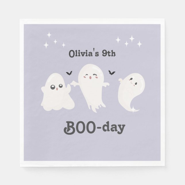 Happy Boo Day | Spooky BOO Day Celebration Napkins (Front)