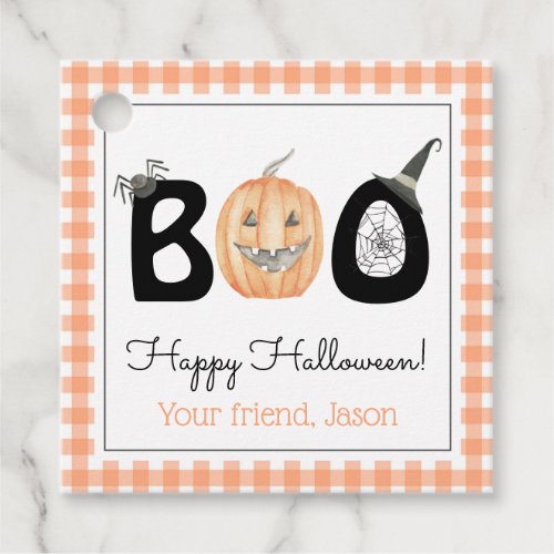 Happy Boo Day Trick or Treat Halloween Favor Tags