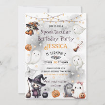 Happy Boo Halloween Invitation – Cute Ghost