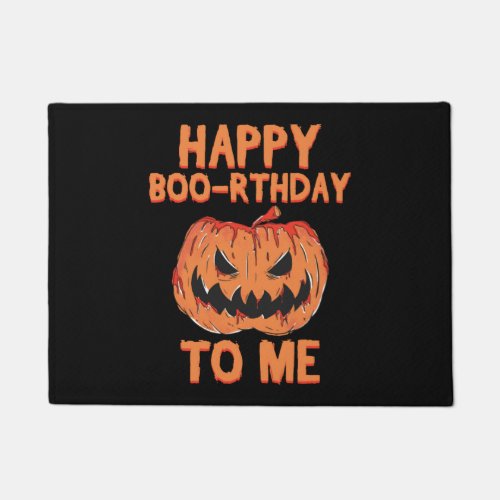 Happy Boo_rthday Birthday To Me Spooky Halloween Doormat