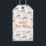 Happy Boo-thday Birthday Gift Tags<br><div class="desc">The perfect gift tags for a fun Halloween themed October birthday! Featuring happy ghosts and text that reads,  Happy Boo-thday!</div>
