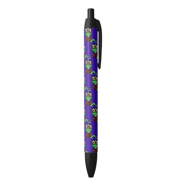 Happy Bookworm Purple Pen (Bottom (Vertical))