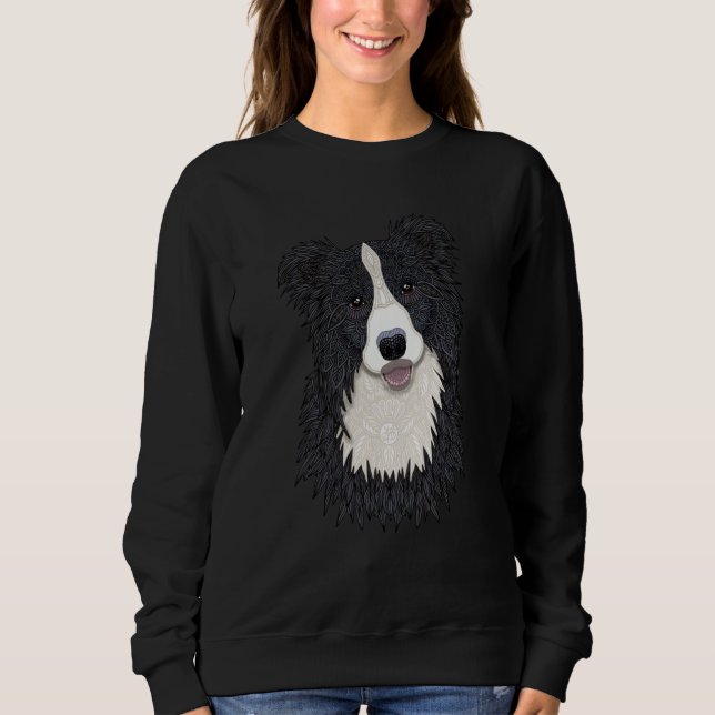 Happy Border Collie by Love Passion  idea Sweatshirt (Front)