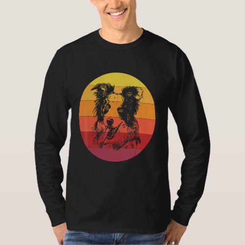 Happy Border Collie Dog T_Shirt