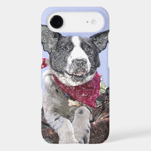 Happy Border Collie Heeler Mix Dog Sketch Art iPhone 17 Air Case