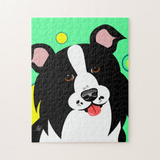 Happy Border Collie Jigsaw Puzzle