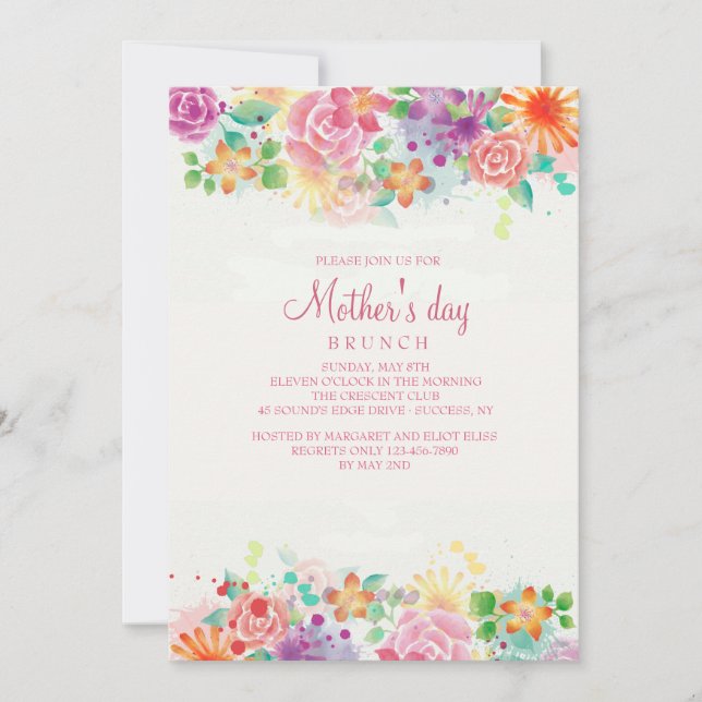 Happy Border Mother's Day Invitation (Front)