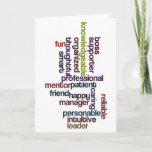 Happy Boss Boss's Day Colorful Word Art Card