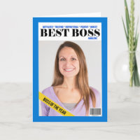 Happy Boss's Day Best Boss Magazine Custom Photo