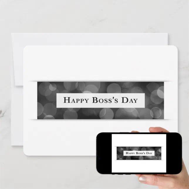 Happy Boss's Day (bokeh) Invitation | Zazzle